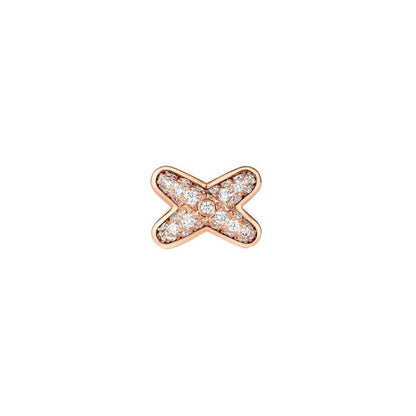 [Bling Jewelrys ]Ohrringe aus roségoldfarbenem Diamant-Imitat