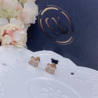 [Bling Jewelrys ]Ohrringe aus roségoldfarbenem Diamant-Imitat