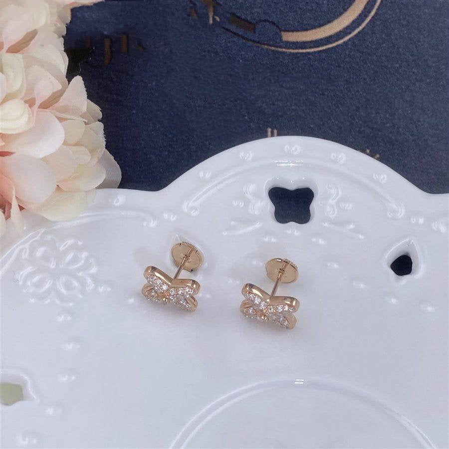 [Bling Jewelrys ]Ohrringe aus roségoldfarbenem Diamant-Imitat