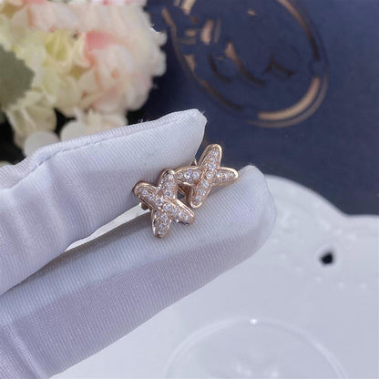 [Bling Jewelrys ]Ohrringe aus roségoldfarbenem Diamant-Imitat