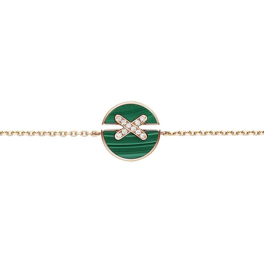 [Bling Jewelrys ]JEUX DE BRACELET MALACHITE PINK GOLD DIAMONDS