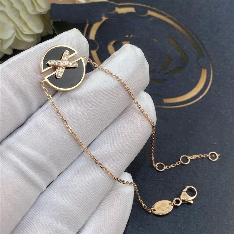 [Bling Jewelrys ]ONYX-ARMBANDSET ROSÉGOLD DIAMANT