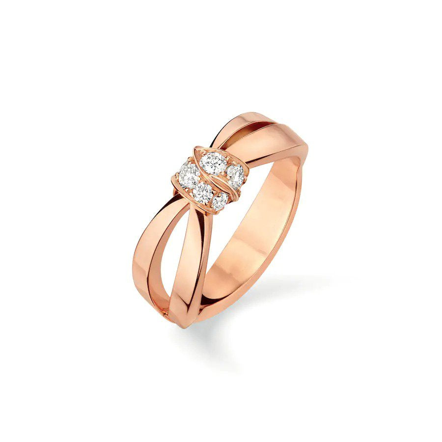 [Bling Jewelrys ]LIENS RING PINK GOLD DIAMOND