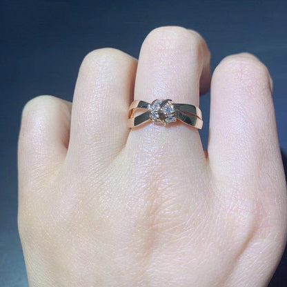 [Bling Jewelrys ]LIENS RING PINK GOLD DIAMOND