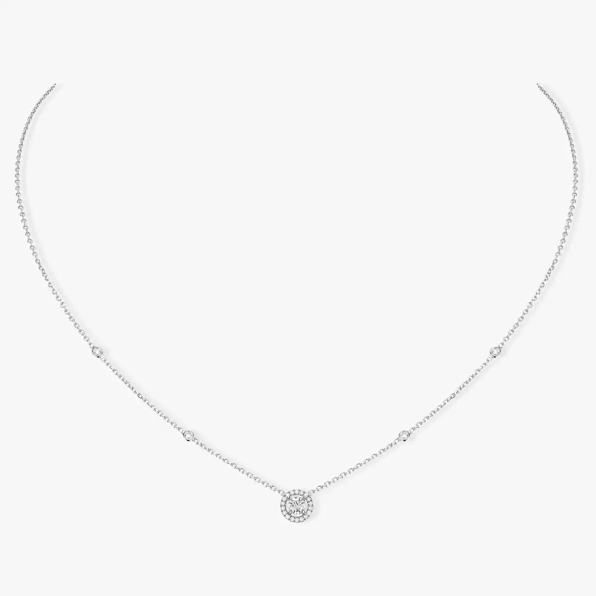[Bling Jewelrys]Diamond Necklace 0,20ct Brilliant Shape Joy