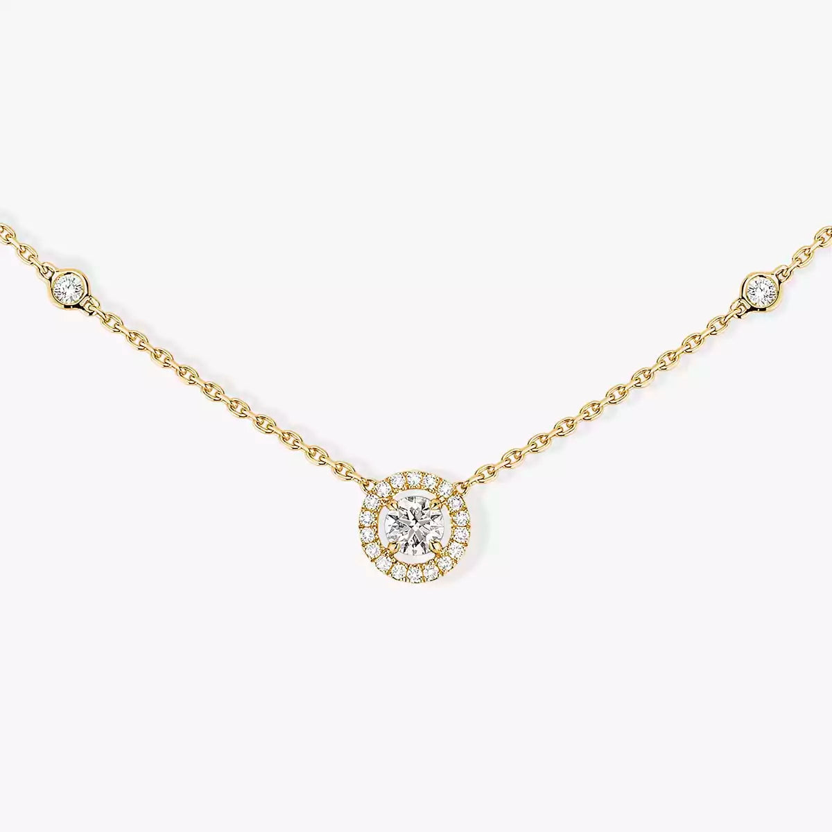[Bling Jewelrys]Diamond Necklace 0,20ct Brilliant Shape Joy