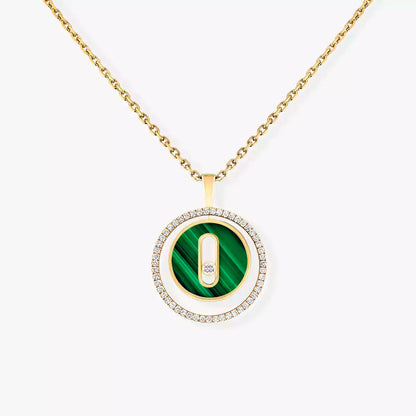 [Bling Jewelrys]Lucky Move Diamond Necklace in Rose Gold and White Mother-of-Pearl