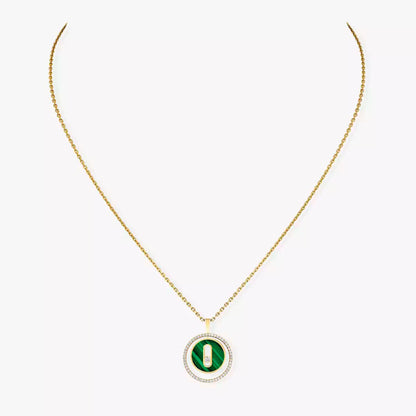 [Bling Jewelrys]Lucky Move Diamond Necklace in Rose Gold and White Mother-of-Pearl