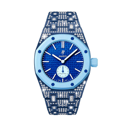 [Bling Jewelrys]Royal Oak Pop Exclusive Bioceramic Case & Bioceramic Strap Full Diamond
