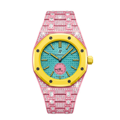 [Bling Jewelrys]Royal Oak Pop Exclusive Bioceramic Case & Bioceramic Strap Full Diamond