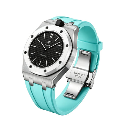 [Bling Jewelrys]Royal Oak Pop Exclusive Steel Case & Silicone Strap With Cradle