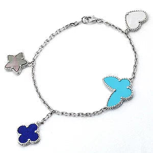 [Bling Jewelrys ]LUCKY SPRING SILVER BRACELET 4 MOTIF