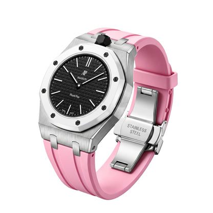 [Bling Jewelrys]Royal Oak Pop Exclusive Steel Case & Silicone Strap With Cradle