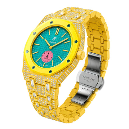 [Bling Jewelrys]Royal Oak Pop Exclusive Bioceramic Case & Bioceramic Strap Full Diamond