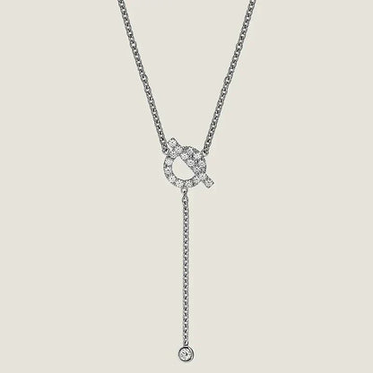 [Bling Jewelrys ]FINESSE SILVER DIAMOND NECKLACE