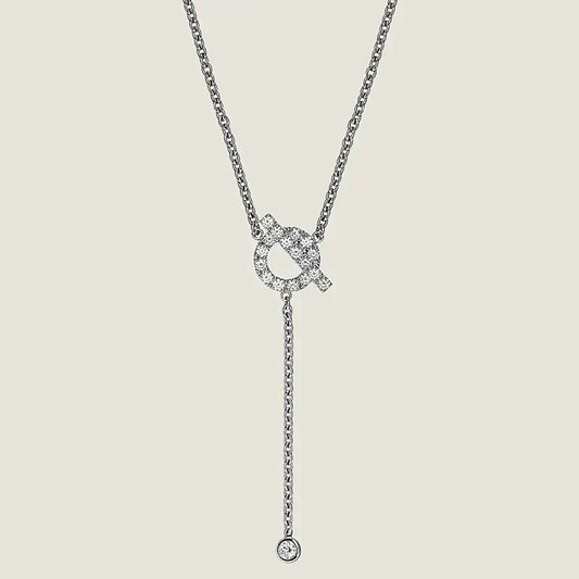 [Bling Jewelrys ]FINESSE SILVER DIAMOND NECKLACE