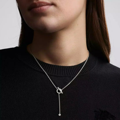 [Bling Jewelrys ]FINESSE SILVER DIAMOND NECKLACE