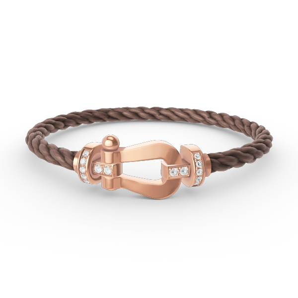 [Bling Jewelrys ]FORCE LARGE HORSESHOE HALF DIAMOND BRACELET ROSE GOLD