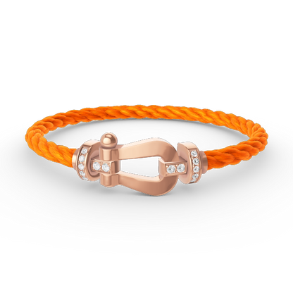 [Bling Jewelrys ]FORCE LARGE HORSESHOE HALF DIAMOND BRACELET ROSE GOLD