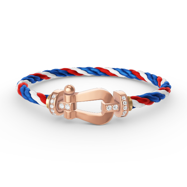 [Bling Jewelrys ]FORCE LARGE HORSESHOE HALF DIAMOND BRACELET ROSE GOLD