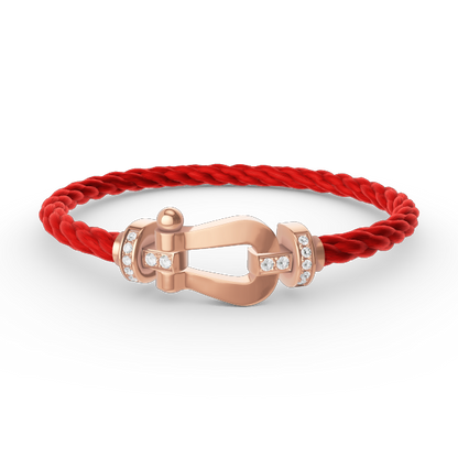 [Bling Jewelrys ]FORCE LARGE HORSESHOE HALF DIAMOND BRACELET ROSE GOLD