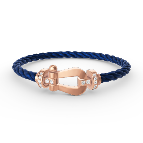 [Bling Jewelrys ]FORCE LARGE HORSESHOE HALF DIAMOND BRACELET ROSE GOLD