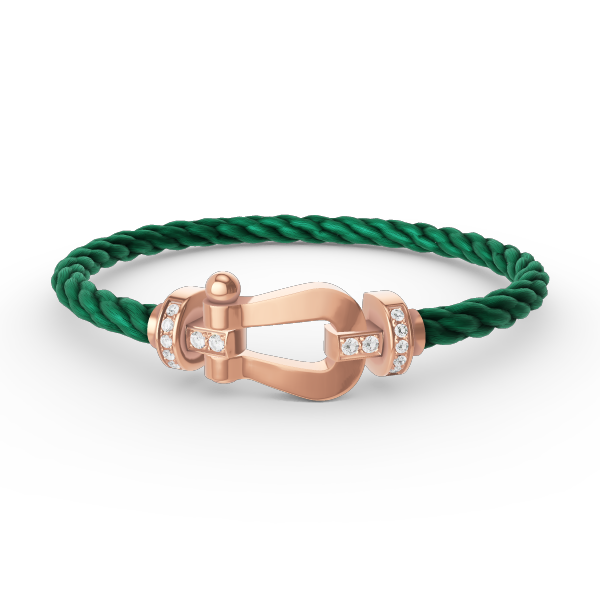 [Bling Jewelrys ]FORCE LARGE HORSESHOE HALF DIAMOND BRACELET ROSE GOLD