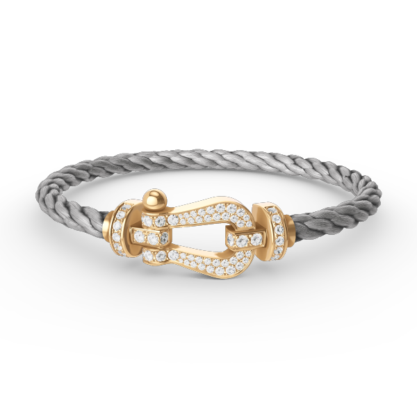 [Bling Jewelrys ]FORCE LARGE HORSESHOE FULL DIAMOND BRACELET GOLD