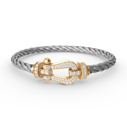 [Bling Jewelrys ]FORCE LARGE HORSESHOE FULL DIAMOND BRACELET GOLD