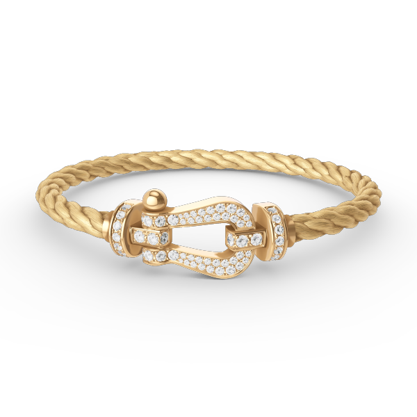 [Bling Jewelrys ]FORCE LARGE HORSESHOE FULL DIAMOND BRACELET GOLD
