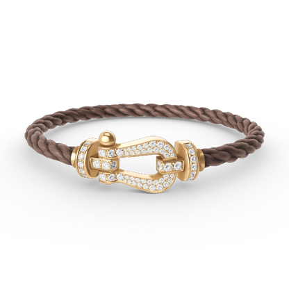 [Bling Jewelrys ]FORCE LARGE HORSESHOE FULL DIAMOND BRACELET GOLD