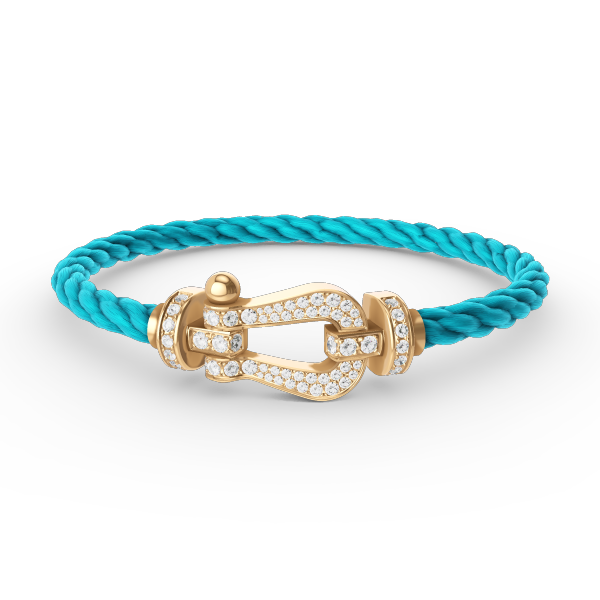 [Bling Jewelrys ]FORCE LARGE HORSESHOE FULL DIAMOND BRACELET GOLD