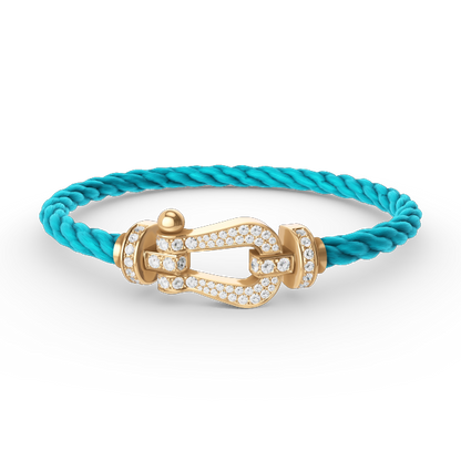 [Bling Jewelrys ]FORCE LARGE HORSESHOE FULL DIAMOND BRACELET GOLD