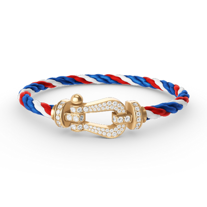 [Bling Jewelrys ]FORCE LARGE HORSESHOE FULL DIAMOND BRACELET GOLD