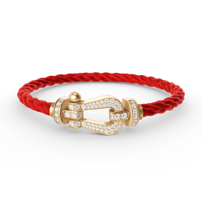 [Bling Jewelrys ]FORCE LARGE HORSESHOE FULL DIAMOND BRACELET GOLD