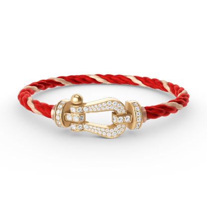[Bling Jewelrys ]FORCE LARGE HORSESHOE FULL DIAMOND BRACELET GOLD
