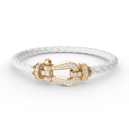 [Bling Jewelrys ]FORCE LARGE HORSESHOE FULL DIAMOND BRACELET GOLD