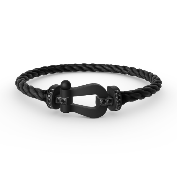 [Bling Jewelrys ]FORCE LARGE SERIES HORSESHOE BLACK SAMURAI BRACELET