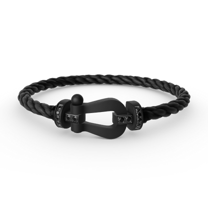 [Bling Jewelrys ]FORCE LARGE SERIES HORSESHOE BLACK SAMURAI BRACELET