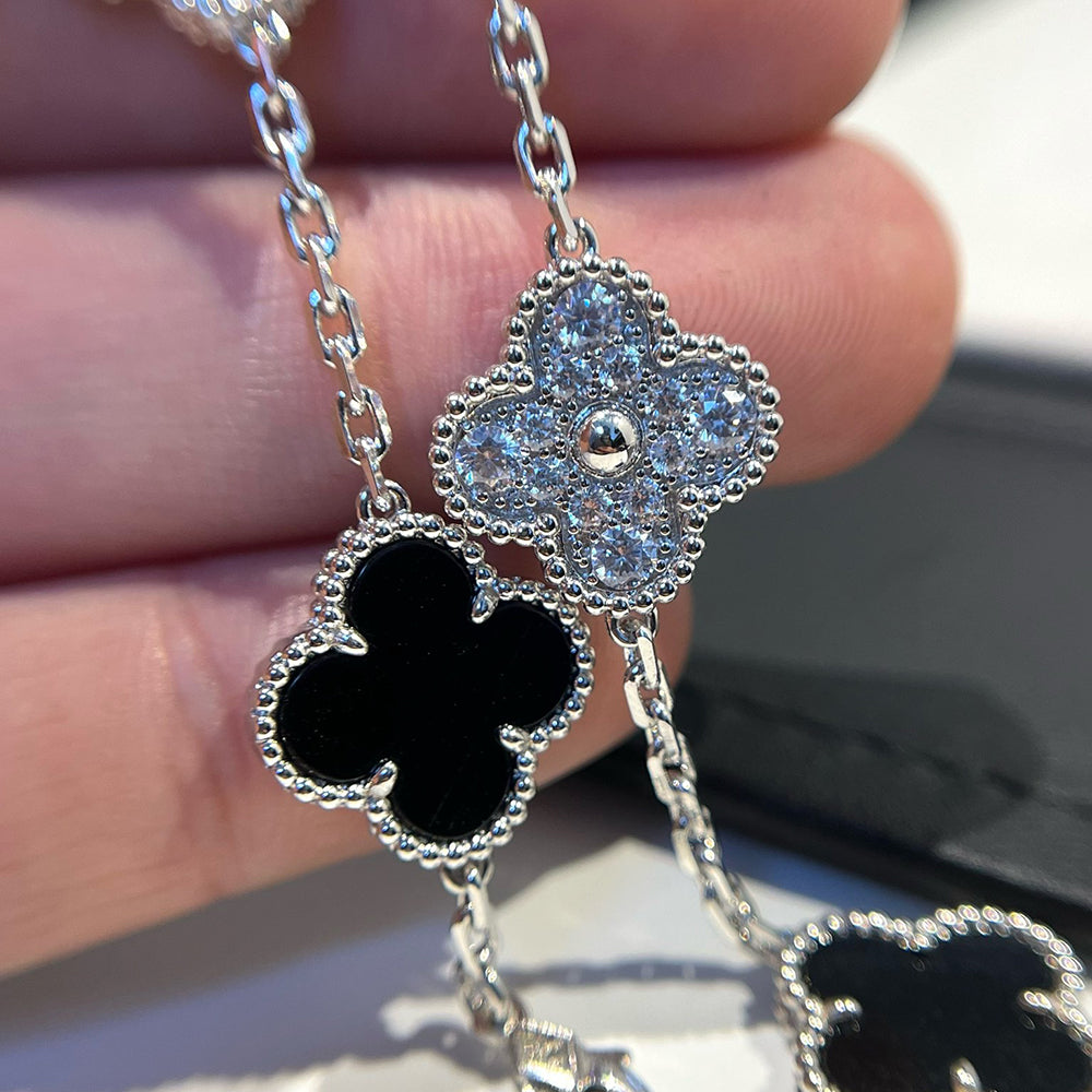 [Bling Jewelrys ] クローバー 5モチーフ オニキスブレスレット コレクション