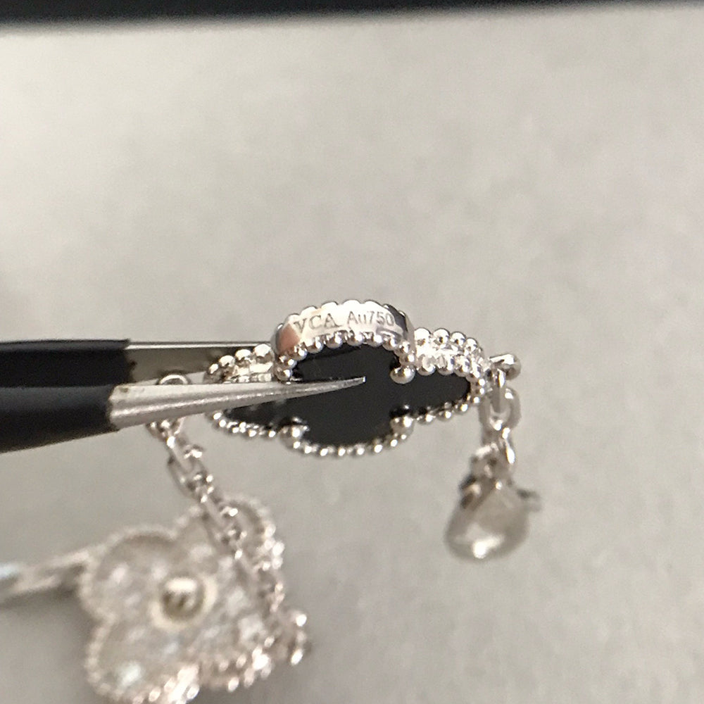 [Bling Jewelrys ] クローバー 5モチーフ オニキスブレスレット コレクション