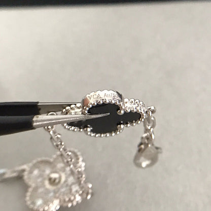 [Bling Jewelrys ] クローバー 5モチーフ オニキスブレスレット コレクション