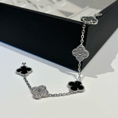 [Bling Jewelrys ] クローバー 5モチーフ オニキスブレスレット コレクション
