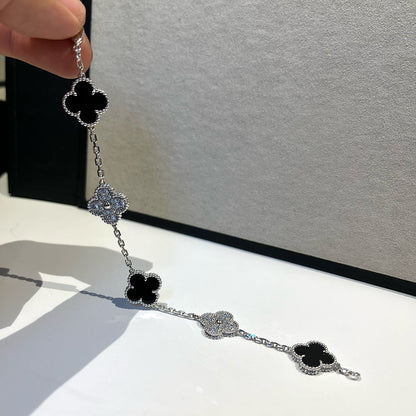 [Bling Jewelrys ] クローバー 5モチーフ オニキスブレスレット コレクション