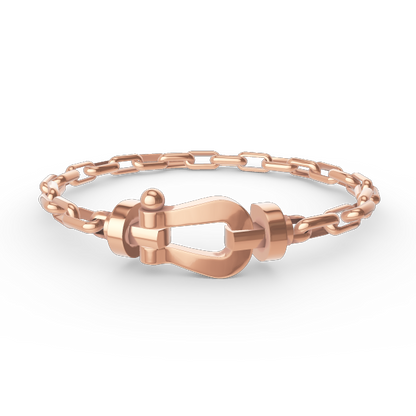 [Bling Jewelrys ]FORCE LARGE HORSESHOE CLASP  METAL BRACELET