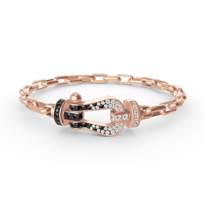 [Bling Jewelrys ]FORCE LARGE HORSESHOE CLASP  METAL BRACELET