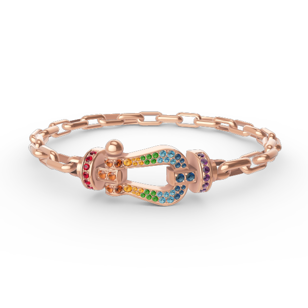 [Bling Jewelrys ]FORCE LARGE HORSESHOE CLASP  METAL BRACELET