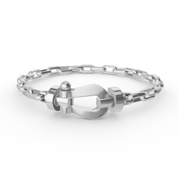 [Bling Jewelrys ]FORCE LARGE HORSESHOE CLASP  METAL BRACELET