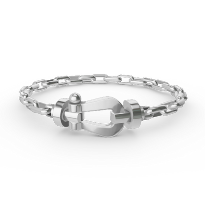 [Bling Jewelrys ]FORCE LARGE HORSESHOE CLASP  METAL BRACELET