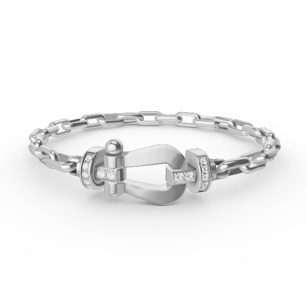 [Bling Jewelrys ]FORCE LARGE HORSESHOE CLASP  METAL BRACELET